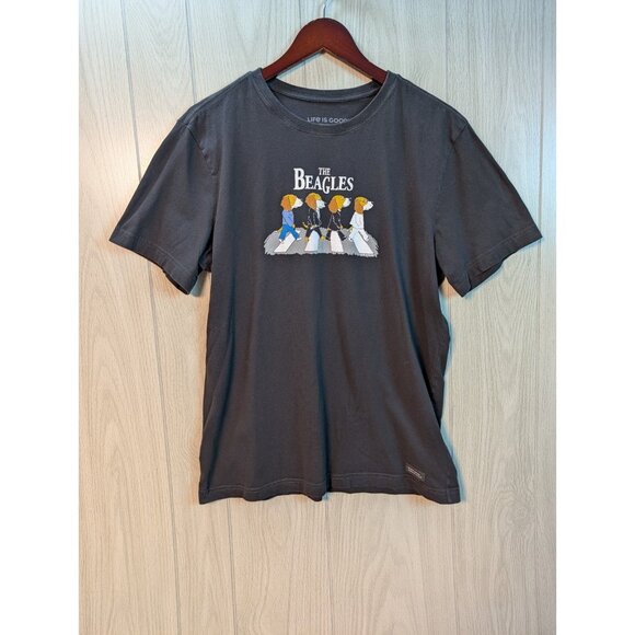 Life Is Good The Beagles Shirt Beatles Band Funny Humor Dog Tee - Womens Medium - Picture 1 of 6